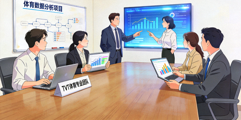 TVT体育专业团队正在会议室讨论体育数据分析项目